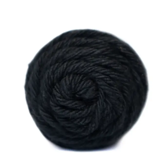 [6142017] BLACK SUPER CHUNKY COTTON ON 100g