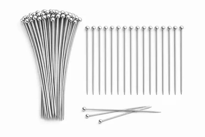 FANCY HEAD PINS  -  ROUND BALL HEAD