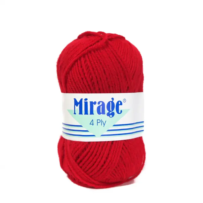 FIRE RED 4PLY MIRAGE 25g