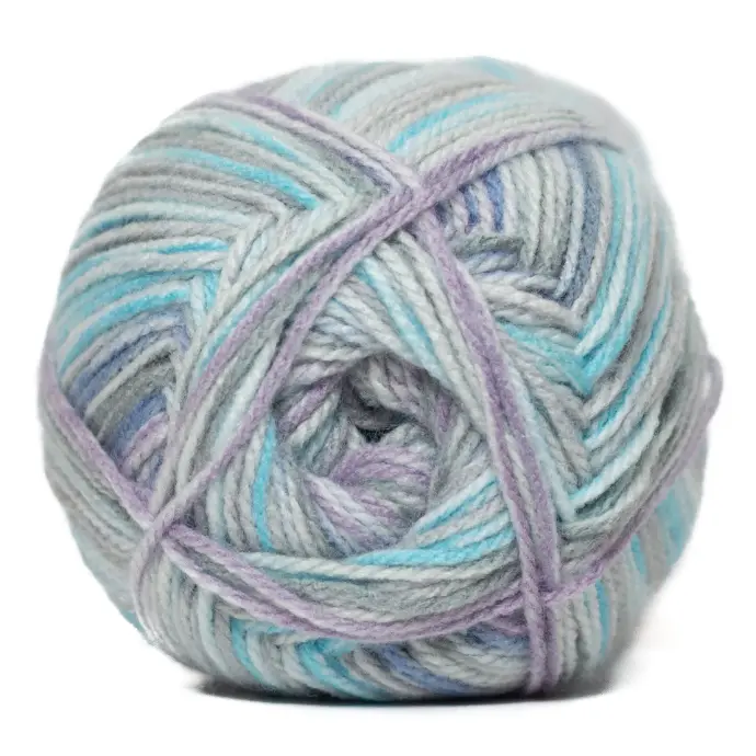 [9003234] PURPLE RAIN PRINT DK PULLSKEIN CHARITY 100g